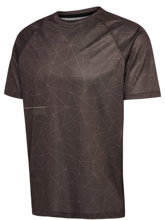 hummel Trainings-Shirt hmlGRAPHIC AOP Light Weight (leicht, atmungsaktiv) coffeebraun Herren