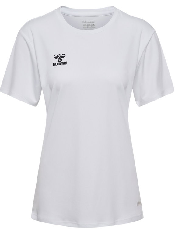 hummel Sport-Shirt hmlESSENTIAL (100% rec. Polyester) Kurzarm weiss Damen