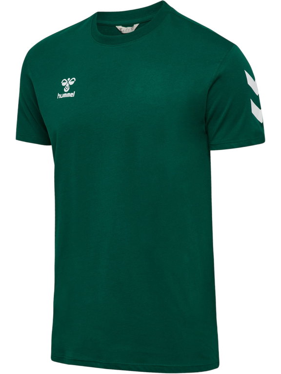 hummel Sport-Tshirt hmlGO 2.0 Chevron (Baumwolle) dunkelgrün Herren