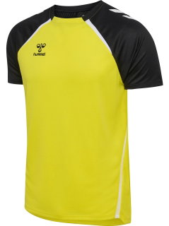 hummel Sport-Tshirt hmlLEAD 2.0 Jersey (rec. Polyester, schnelltrocknend) gelb/schwarz Herren