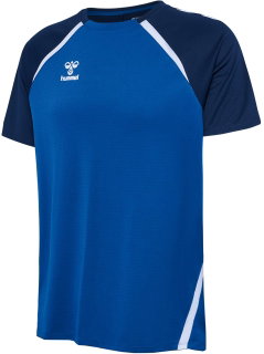 hummel Sport-Tshirt hmlLEAD 2.0 Jersey (rec. Polyester, schnelltrocknend) blau/marineblau Herren