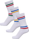 hummel Sportsocken Chevron High Crew Retro weiss/bunt - 3 Paar