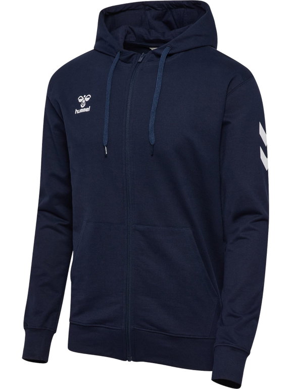 hummel Trainingsjacke hmlGO 2.0 Chevron Full-Zip Hoodie (Baumwolle, mit Kapuze) marineblau Herren