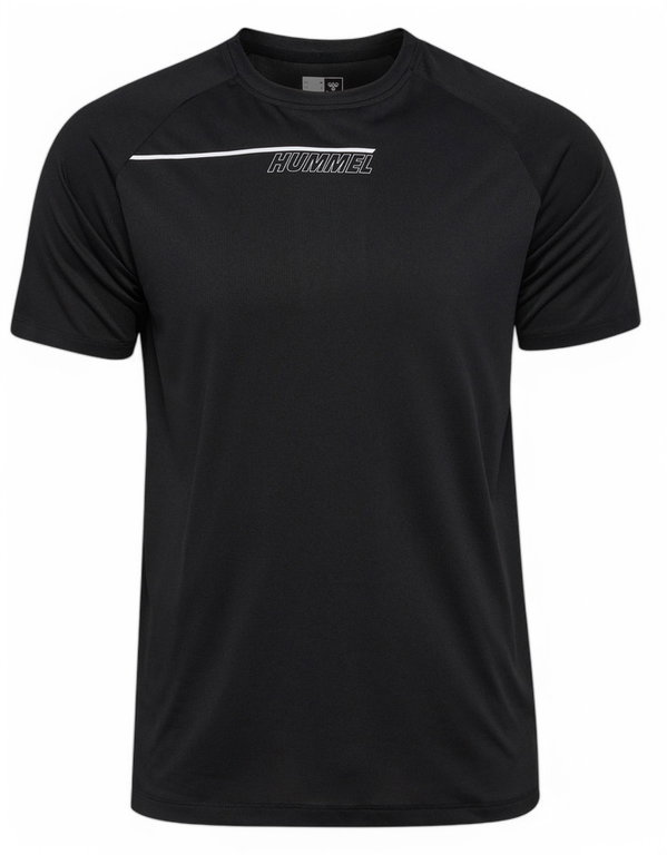 hummel Sport-Tshirt hmlCOURT Light Weight (atmungsaktiv, schnelltrocknend) schwarz/hellgrau Herren