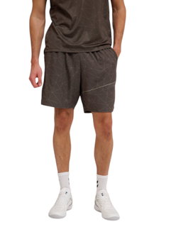 hummel Sporthose hmlCOURT AOP Pocket Shorts (atmungsaktiv, schnelltrocknend) kurz coffebraun Herren