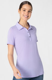 super natural Freizeit-Polo Sporty (Merino-Mix) lavender Damen