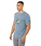 super natural leisure T-shirt Carski Tee (Merino mix) stone blue men's