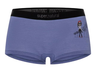 super natural Funktionsunterwäsche Hot Pants Hipsy Hipster (Merinowolle) violett/blau Damen