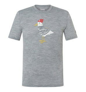 super natural Freizeit-Tshirt Johnny Tee (Merino-Mix) grau Herren